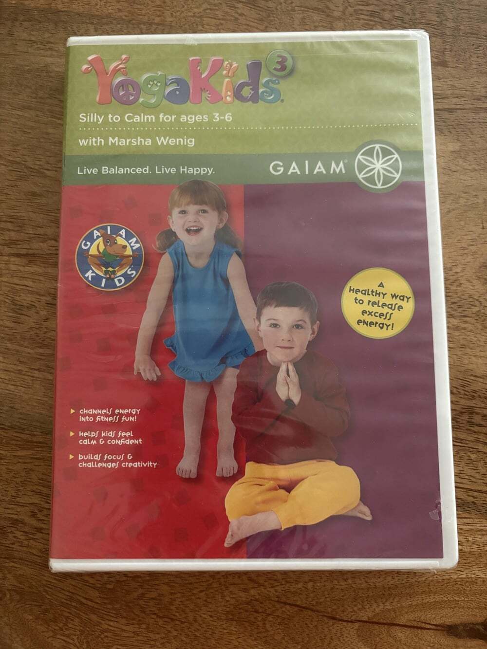 YogaKids 3 Silly To Calm DVD Marsha Wenig Gaiam Kids Yoga NR 2007 New Sealed